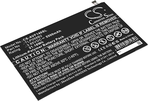 5500mAh TLP058B2 Battery for Vodafone Tab Prime 7 VFD-1400