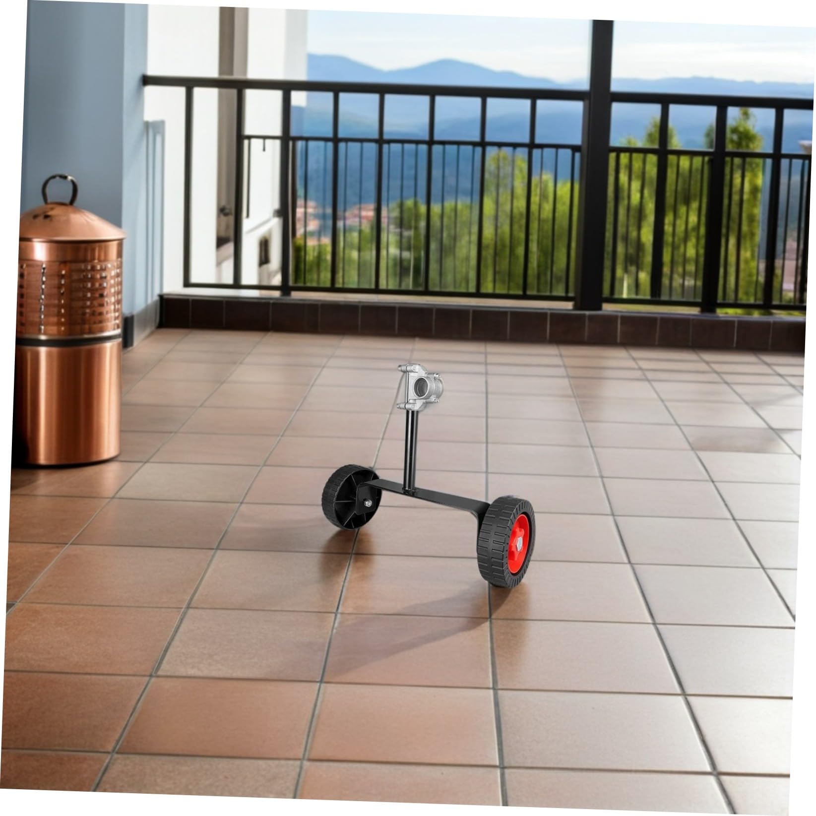 Rueda Auxiliar para Soporte Estable Accesorio para Recortadora de Césped Ligera y Compatible con Ruedas Carrito Resistente