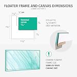 Pixy Canvas Floater Cadre pour Canvas Peintures. 12 Couleurs. Cadre flottant 5/8", 3/4" & max 7/8" Deep Stretched Canvas & Panneaux en bois (Chêne noir, 8 x 24 de pouce)
