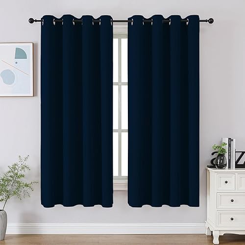 CUCRAF - Cortinas opacas, aislamiento térmico, oscurecimiento de habitación, cortinas pequeñas para dormitorio, cocina, sala de estar, bloqueo de