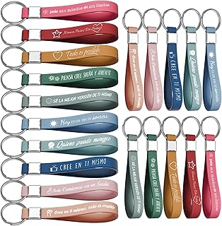 Llavero motivacional en español, regalo de agradecimiento, llavero de silicona para animar a empleados, colegas, adolescentes, maestros, colores frescos