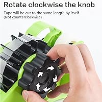 Vista 5 de Dispensador de cinta adhesiva con empaque verde ZHAJIANG con ranura para compartimento y núcleos de doble rollo de 1" y 3", dispensador de cinta