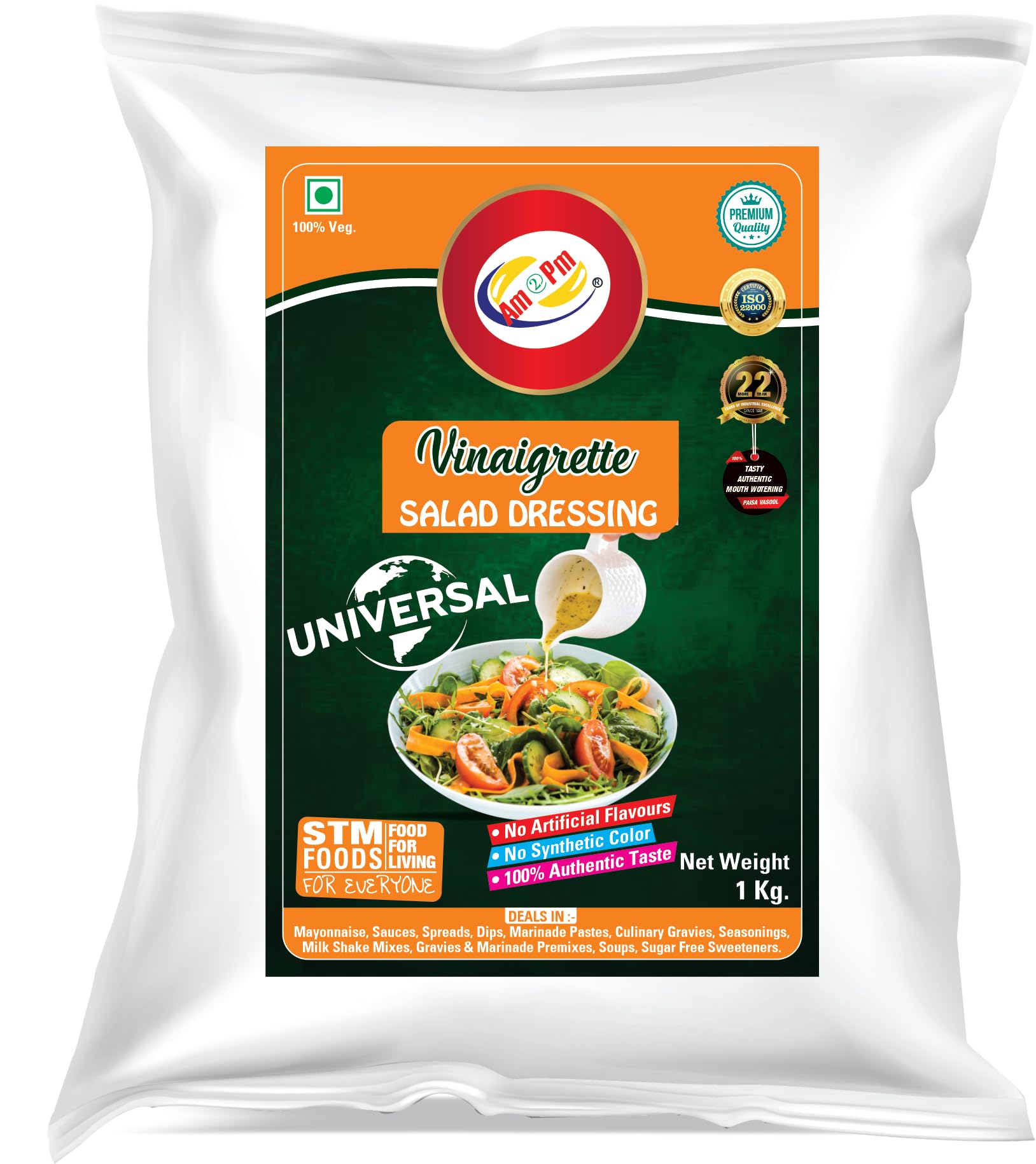 Am 2 Pm - Vinaigrette Salad Dressing Salad Sauce Perfect Combination For Making Delicious And Healthy Salads - 1KG