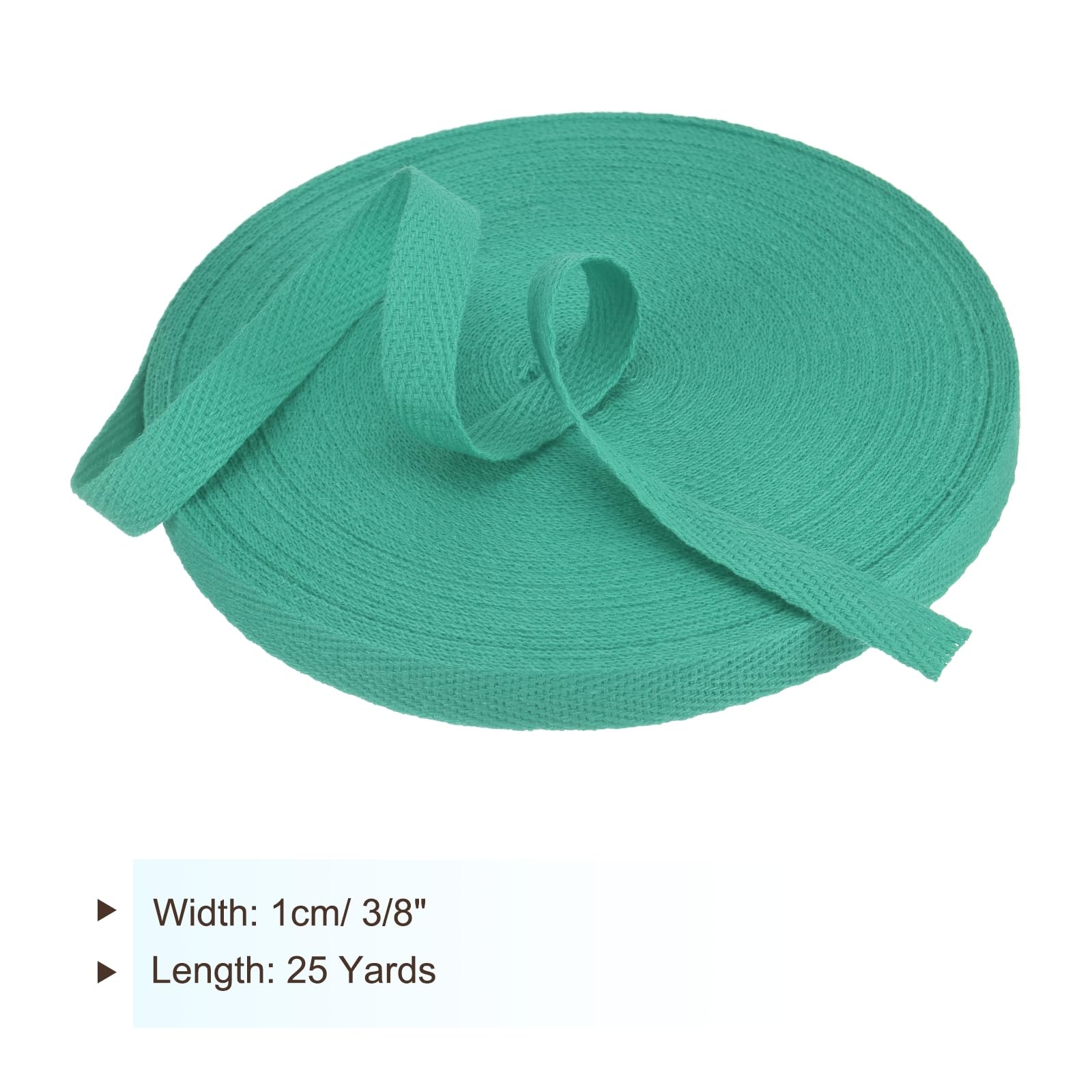PATIKIL Cotton Twill Tape 3/8 Inch 25 Yards Cotton Ribbon Bias Binding Tape Herringbone Webbing Trim for Sewing Gift Wrapping Craft DIY Onion Green - Image 2