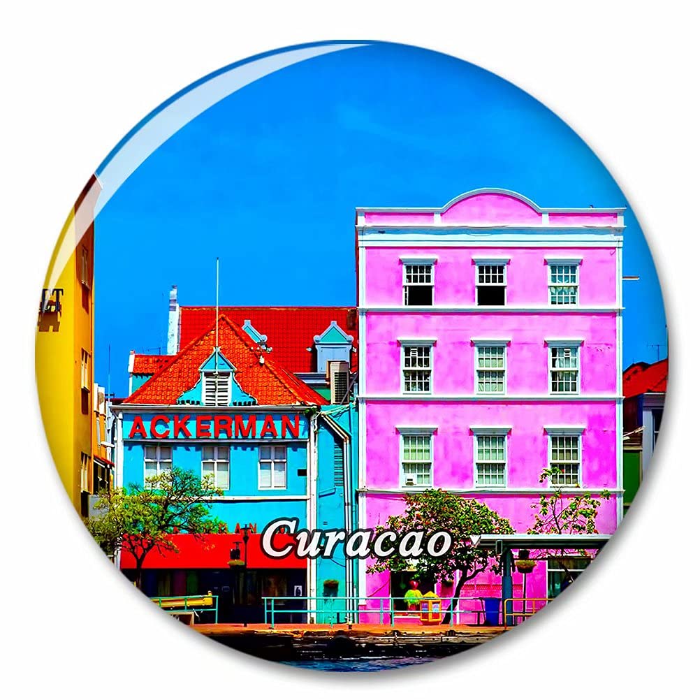 Magnete Frigorifero 3D Curacao - Souvenir Di Viaggio In Resina 8x6 Cm, Fatto A Mano - 5