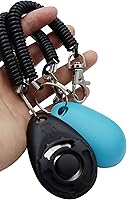 Vista 7 de Clicker de entrenamiento para mascotas con correa para la muñeca, clickers de entrenamiento de perros (negro + azul)