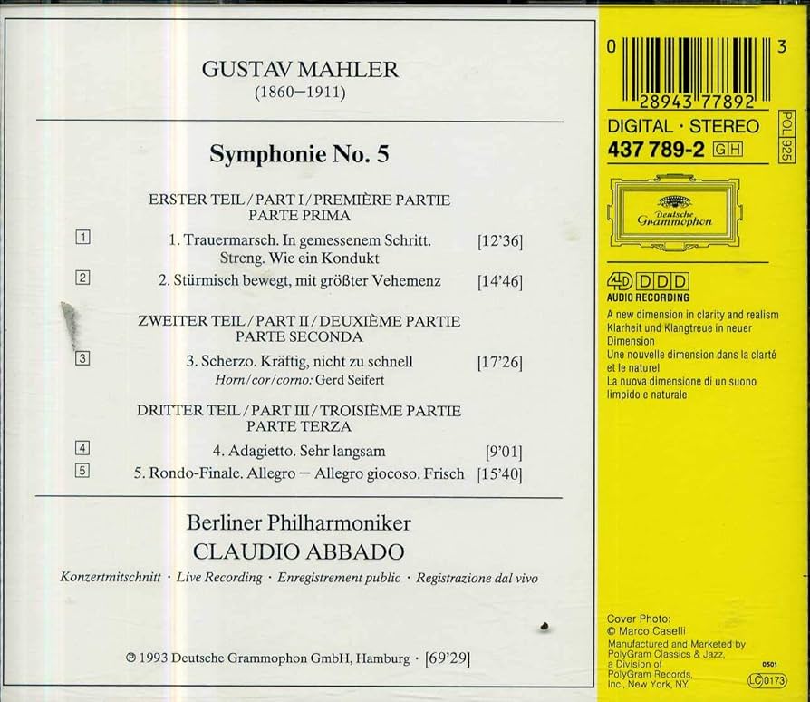 アバド指揮ベルリン・フィル/マーラー交響曲第5番 クラウディオ・アバド / マーラー：交響曲第5番【CD】【SHM-CD