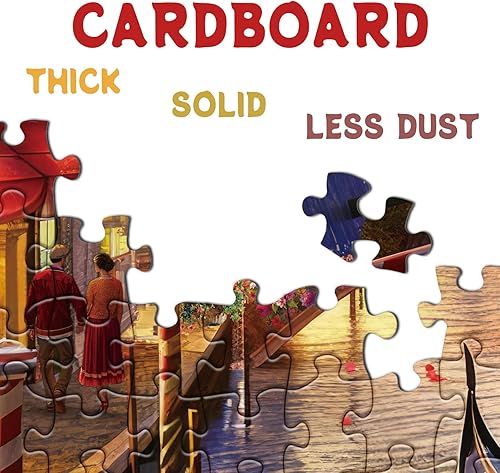 Miniatura 3 de Italia Venecia - Rompecabezas de paisaje para adultos, 1000 piezas, coloridos rompecabezas escénicos de la ciudad de Europa, rompecabezas artísticos