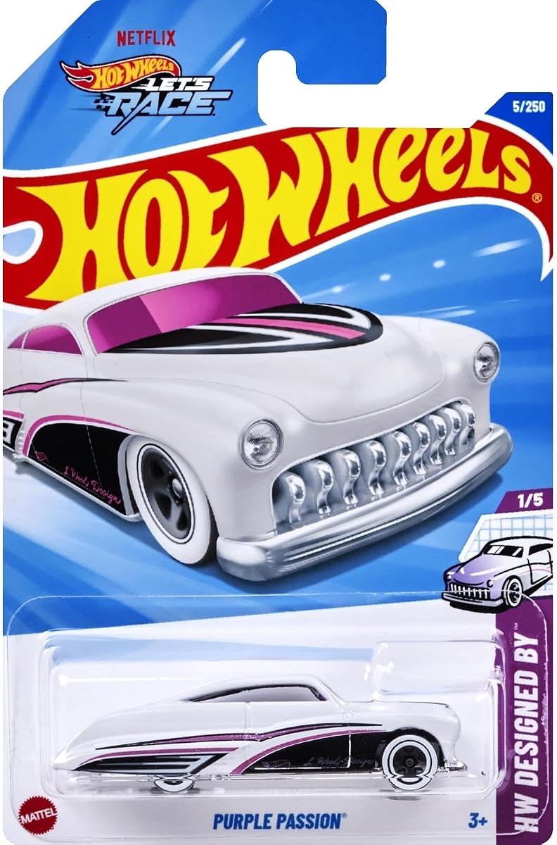 Hot Wheels Purple Passion, HW Designed by 1/5 [White] 5/250