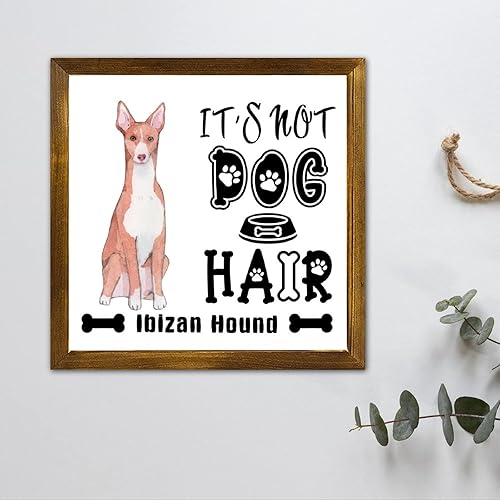Vista 193 de Letrero de madera con texto en inglés «It's Not Dog Hair» («It's Not Dog Hair» American Bully Dog Dog), regalo decorativo para la pared del hogar