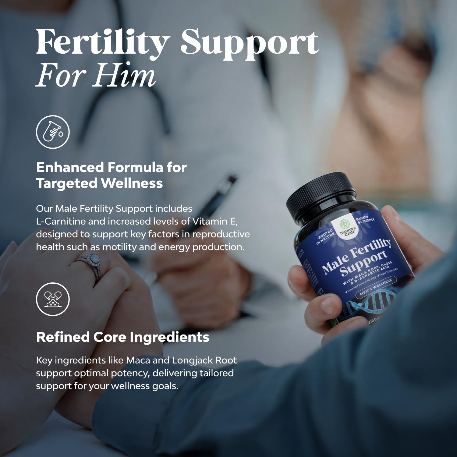 Pre-Conceive Male Reproductive Support Supplement with CoQ10 – 270 Ct — Amazon image 2