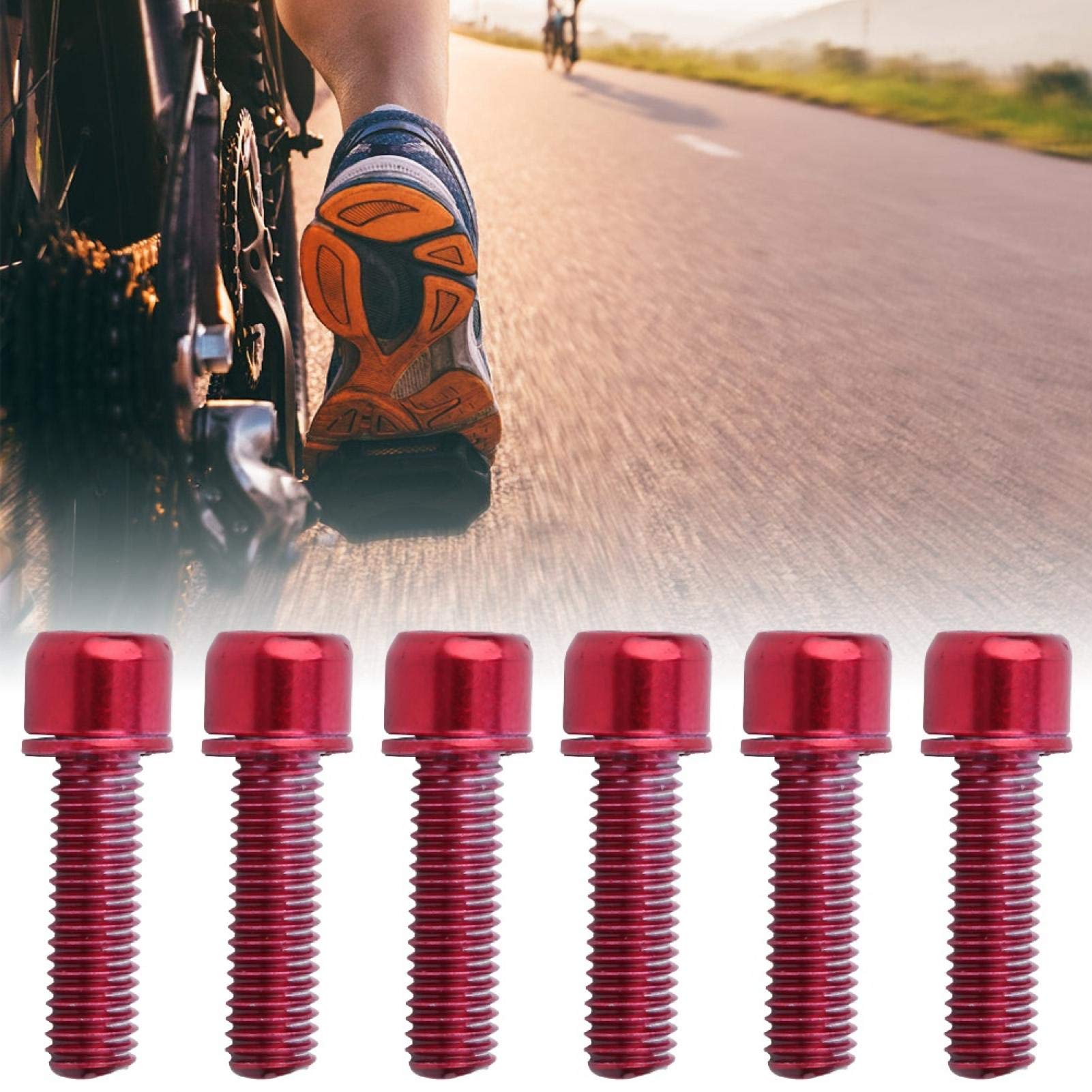 OUKENS Bicycles and Spare Parts Bicycle Stem Screw, M5x18mm Bicycle Stem Screw Bolt with Spacer Steel Bike Steering