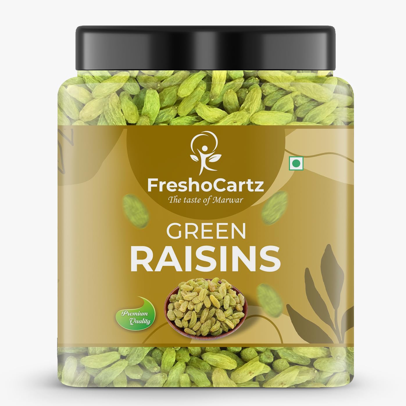 FreshoCartz Green Raisins 1kg | 100% Dried Grapes (Kishmish