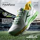 Hundred Pitch Force Limited Edition Cricket Shoes | Terraspike Studs | Embedded Support Plate for Stability | Lightweight & Durable | Ideal for All Surfaces (White/Green/Yellow ; UK 6) gallery image