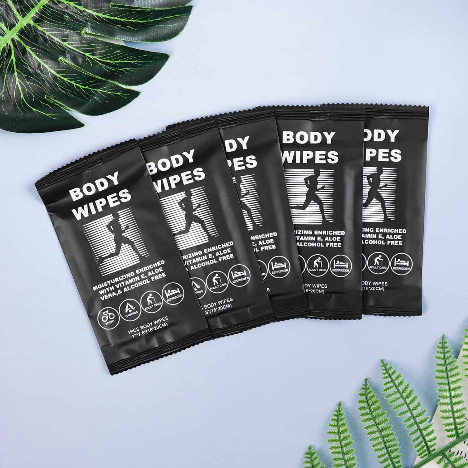 Body Wipes for Women and Men Individually Wrapped Face and Body Wipes, Bath Wipes for Adults No Rinse Personal Cleansing Wipes Travel, Bulk Deodorant for Homeless Shower Wipes for Camping Hiking (50) - Image 5