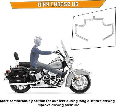 Kinglemc Crash Bar Engine Guard for Harley Softail 1987-1999(Chrome)