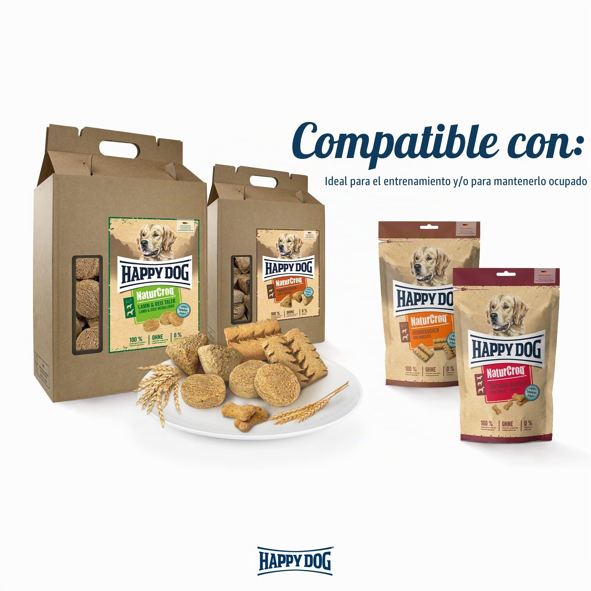 Happy Dog 60517 – NaturCroq – Carne y arroz – Alimento seco con Hierbas domésticas para Perros Adultos – 15 kg de Contenido