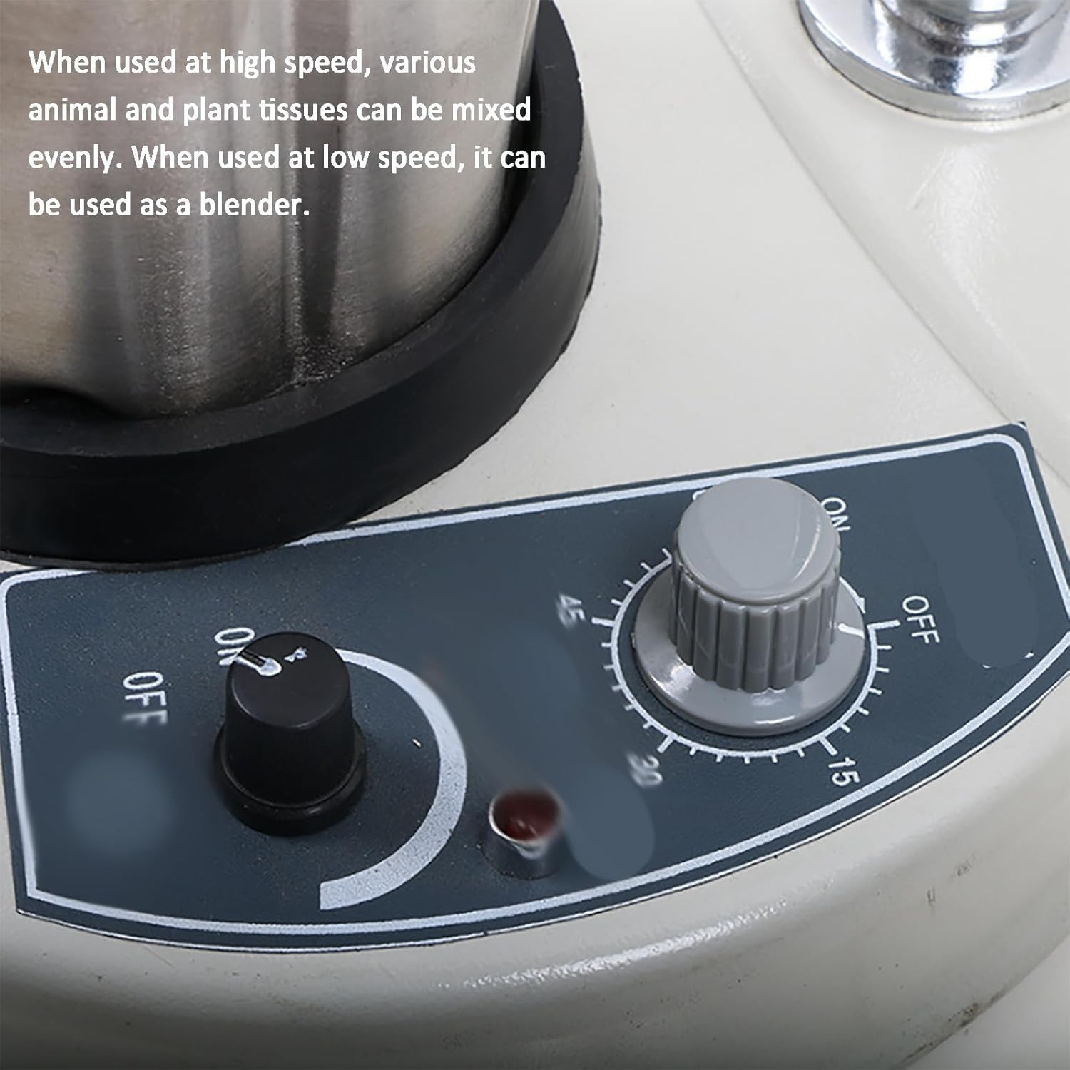 Dispersor Homogeneizador Eléctrico, Homogeneizador Triturador De Tejidos De 1000 Ml, Velocidad De 0-12000 RPM/temporización De 0-60 Min, para Mezcla, Emulsificación Y Extracción Eficientes