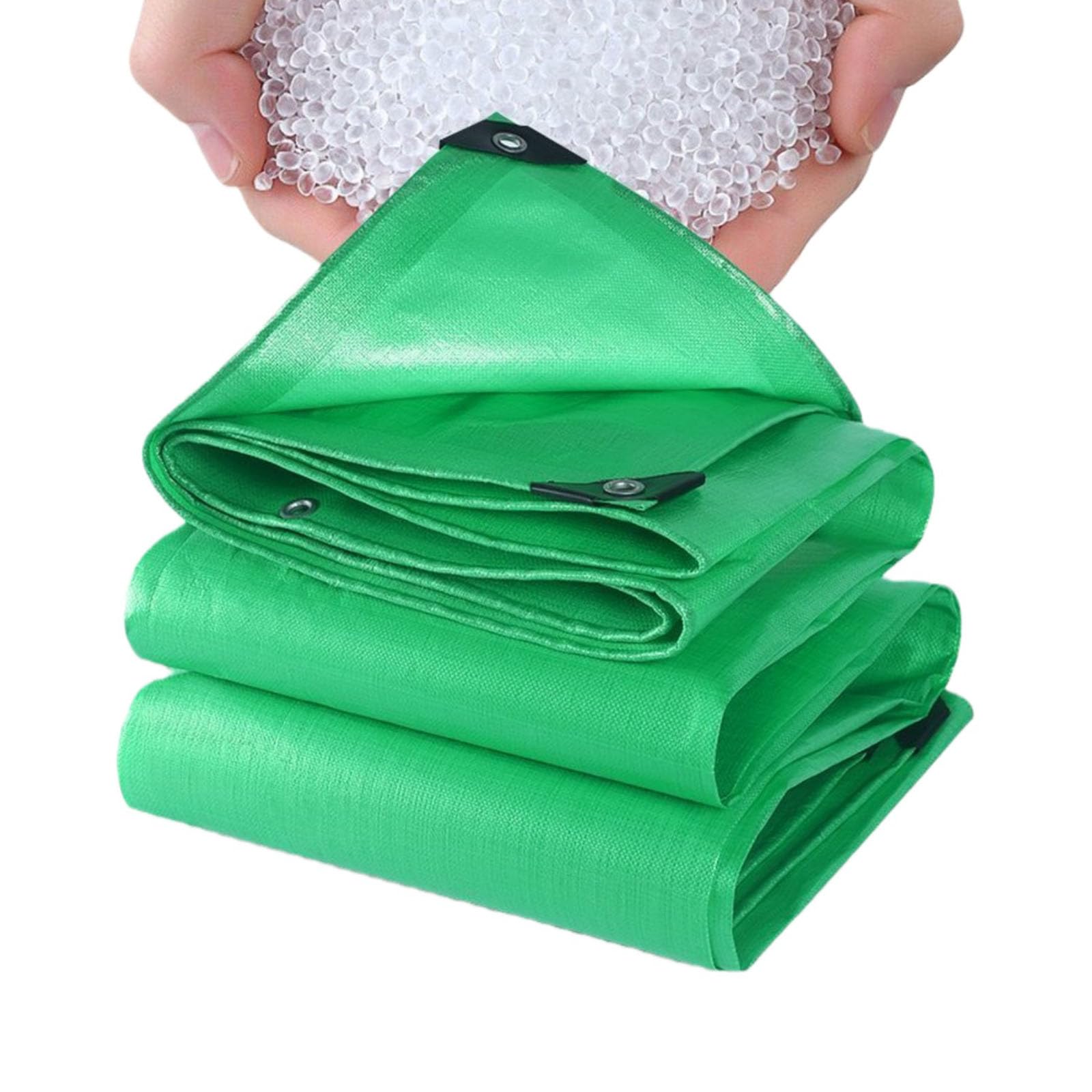 Tarpaulin 110 x 120 cm Heavy Duty, with Eyelets Multipurpose Tarp Easy to Wash for Camping, Garden, Greenhouse, Outdoor Furniture, Trailers & Sheds, Green