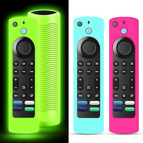 Miniatura 36 de Paquete de 3 fundas de silicona para mando a distancia Firestick 4K Max (2ª), Toshiba, Insignia, serie 4, control remoto Pioneer, antideslizante, a