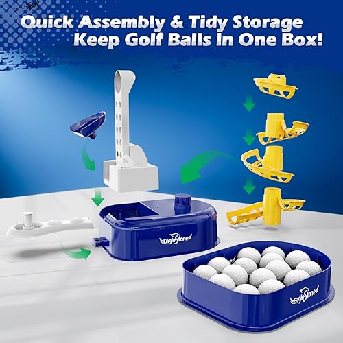 Miniatura 6 de EagleStone Juego de golf para niños con sombrero juego de juguetes de golf con 15 pelotas de golf de entrenamiento equipo de clubes juego de