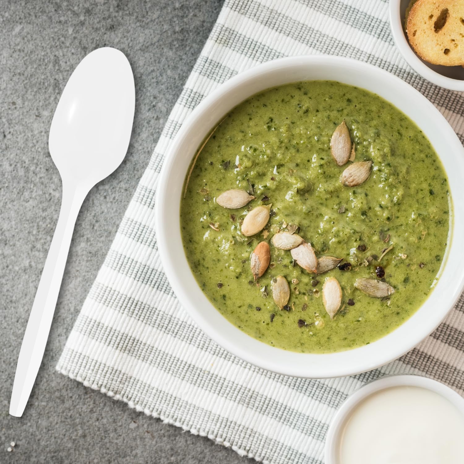 Knife Fork Spoon Napkin Salt Pepper Sets, Individually Wrapped Black Plastic Cutlery Packets for Delivery, Cafeterias, Restaurants (250 Pack-White)