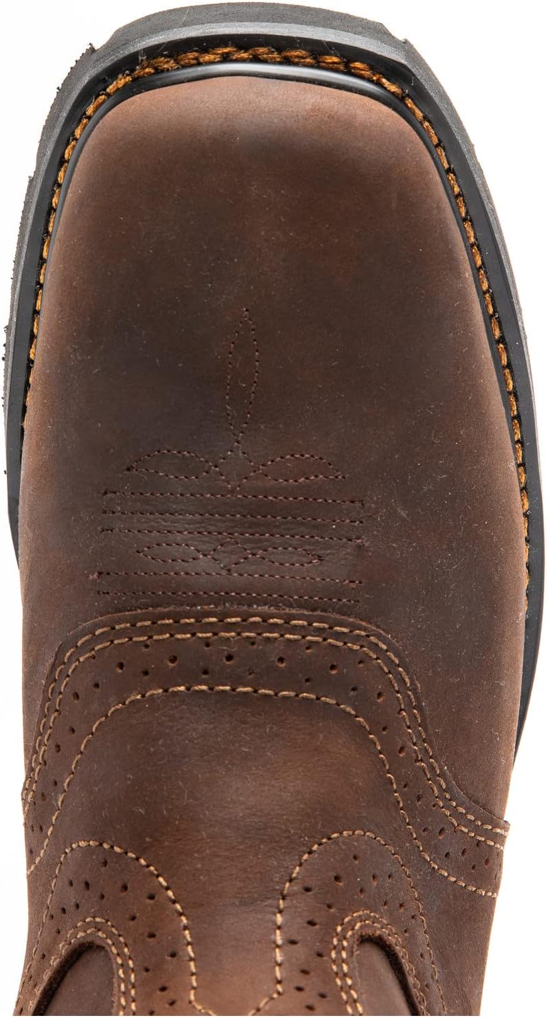 Cody James Men's 11" Mustang Saddle Waterproof Western Work Boot Soft Toe - C9wr5