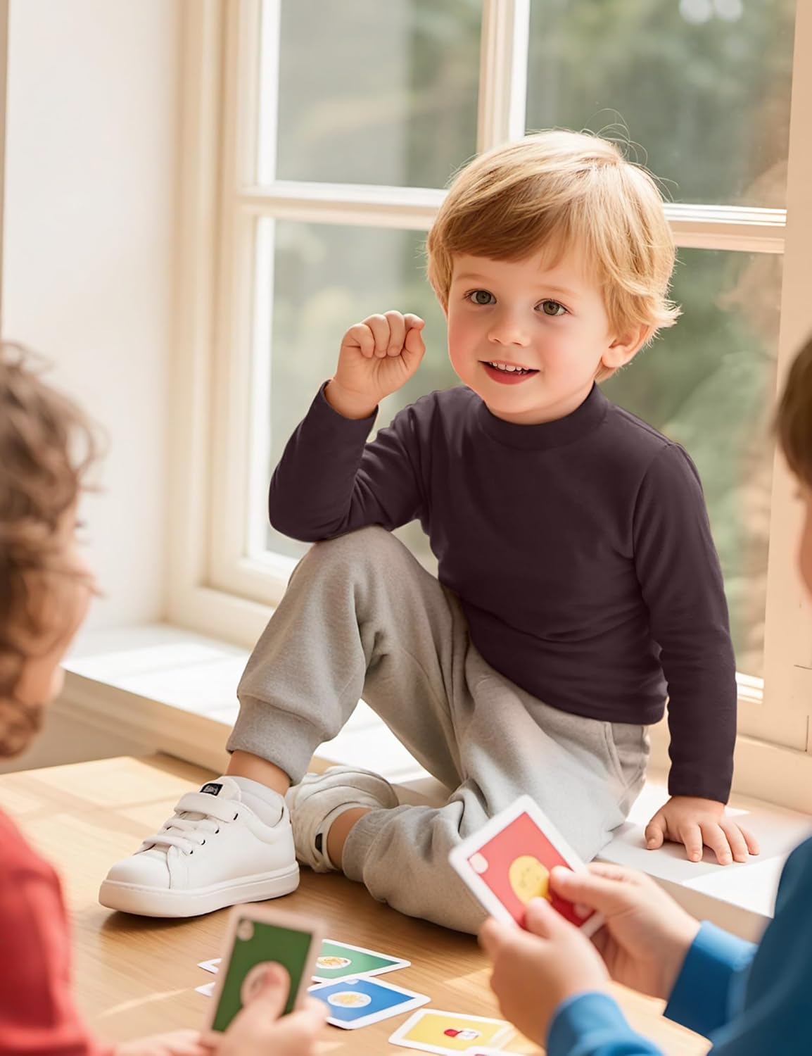 Toddler Boy Turtleneck T-Shirt Baby Boys Thermal Long Sleeve Shirt Cotton Tee Tops Size 18M-5T - Image 6