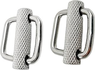 2Pack Stainless Steel 316 Slider adjustable Lock Buckles, Replacement for Belt backpack strap adjuster replacement