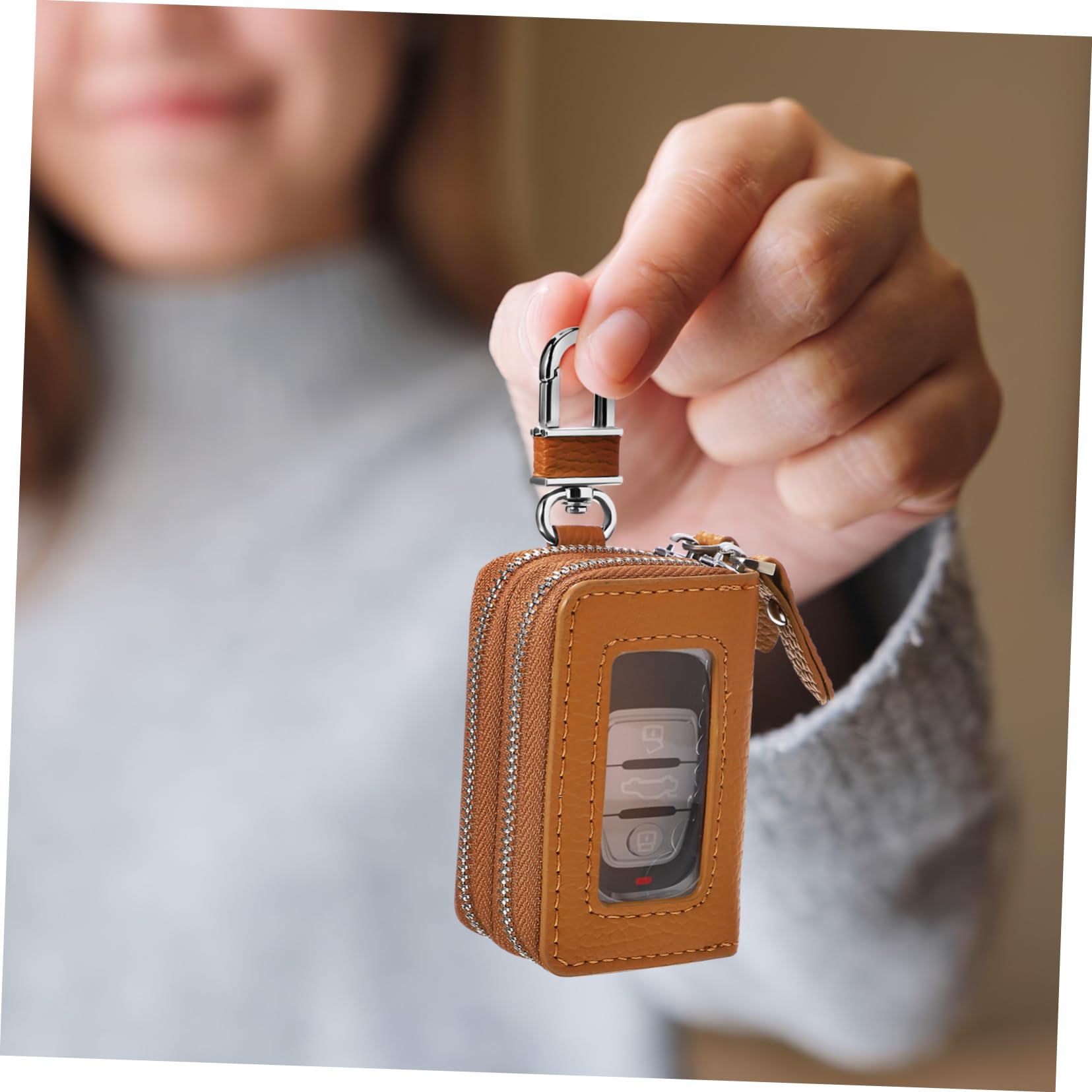 Gatuida Autoschlüsseltasche Kleiner Schlüsselhalter Leder Schlüsselhalter Schlüsseletui Schlüsselschutztasche Schlüsselanhänger Für Autoschlüssel Schlüsselanhänger Beutel Kfz