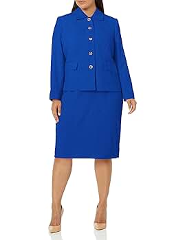 Amazon.com: Le Suit Women's Jacket/Skirt Suit, Celeste WASH