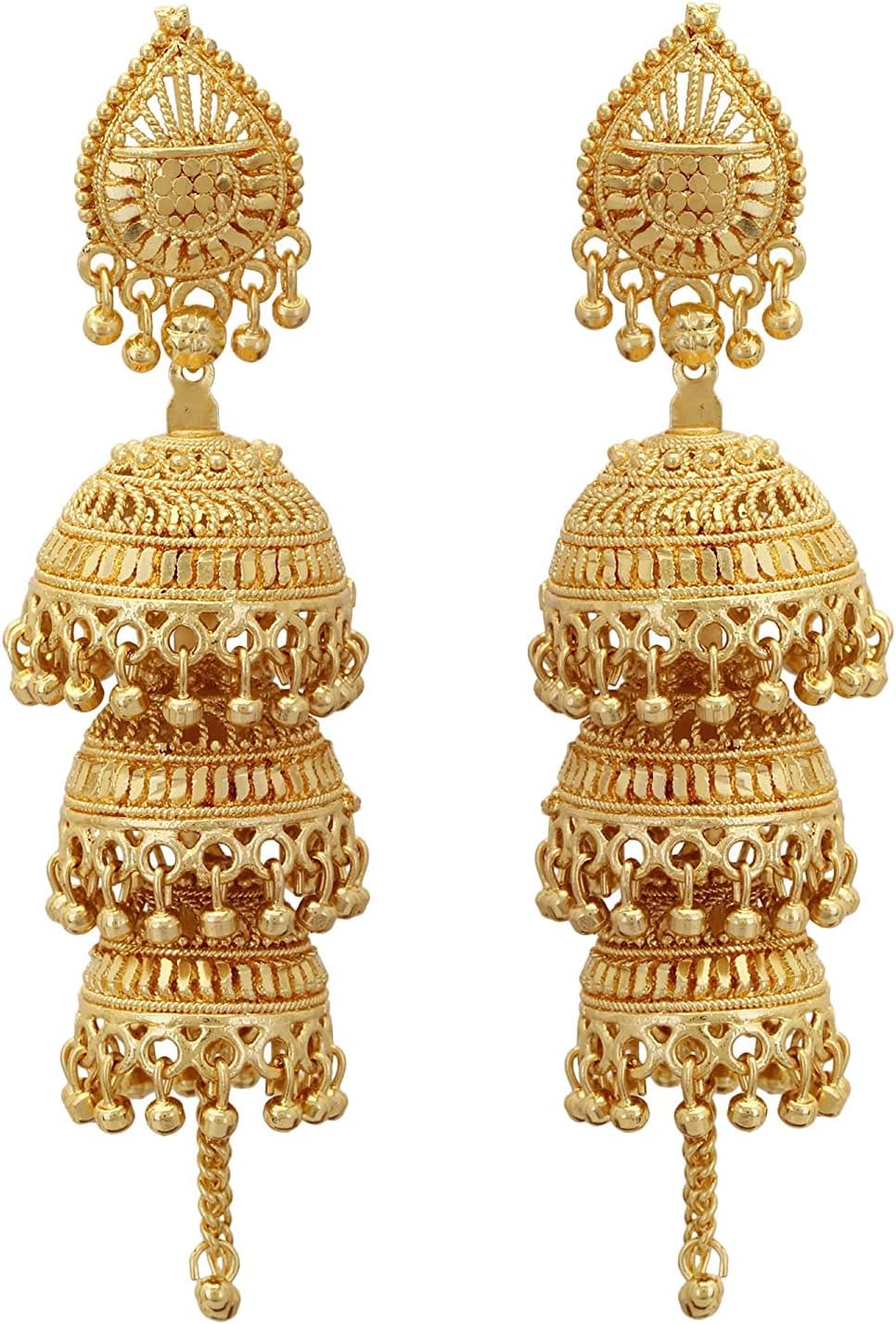 Jwellmart Bollywood Traditional Ethnic Pearl Jhumka Jhumki Indian Earrings for Women