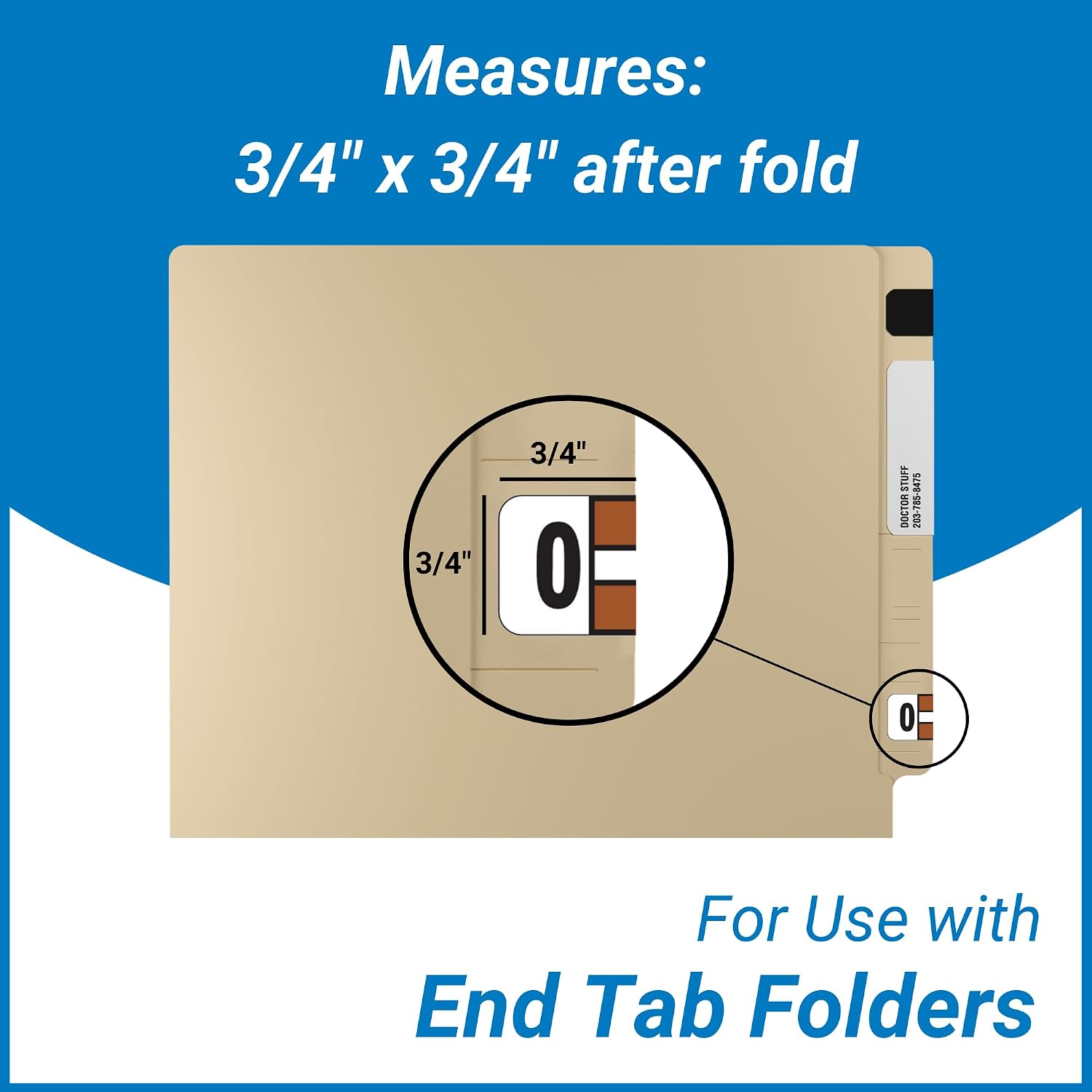 Doctor Stuff - File Folder Labels, Alphabet Letter O, Jeter 2900 - JSAM Series Compatible Alpha Stickers, Brown, 3/4" x 1-1/2", 500/Roll