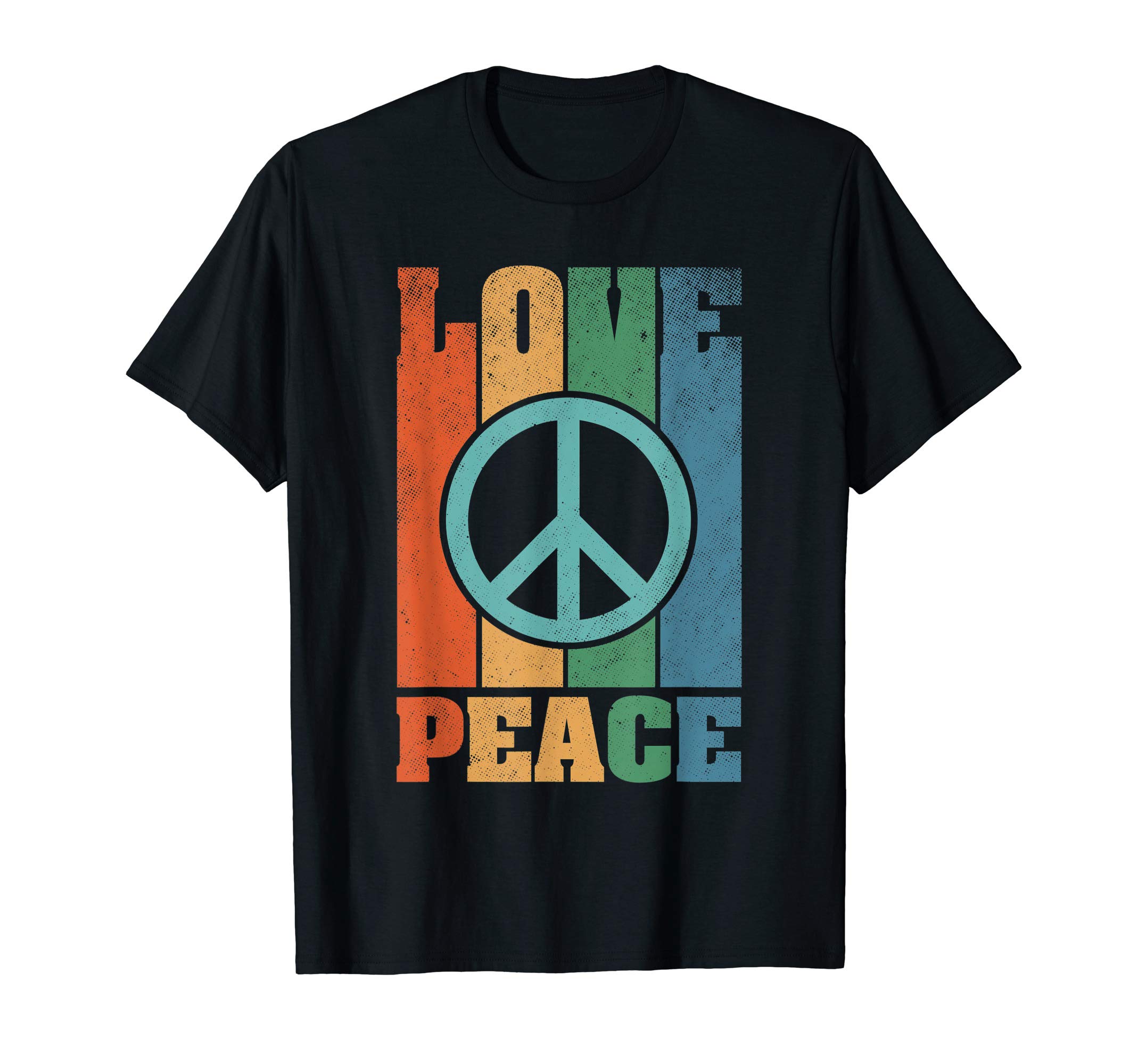 Hippie Vintage PeacePeace Love Hippie Costume 60s 70s Hipster Gift Vintage T-ShirtOEKO-TEX STANDARD 100
