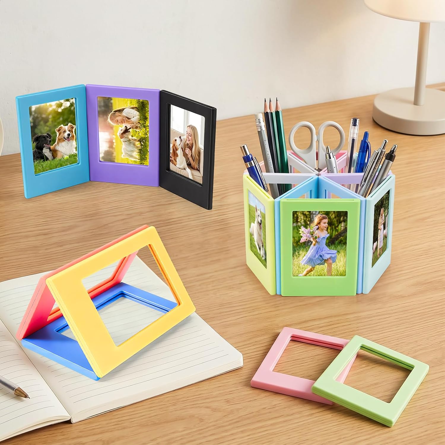 10 Pack Magnetic Photo Frames for Polaroid Fujifilm Instax Mini, Multicolor