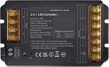 Controlador LED HW5 HW2 30A color único/luz blanca dual/RGB/RGBW/RGB+CCT(HW2 2 in 1)