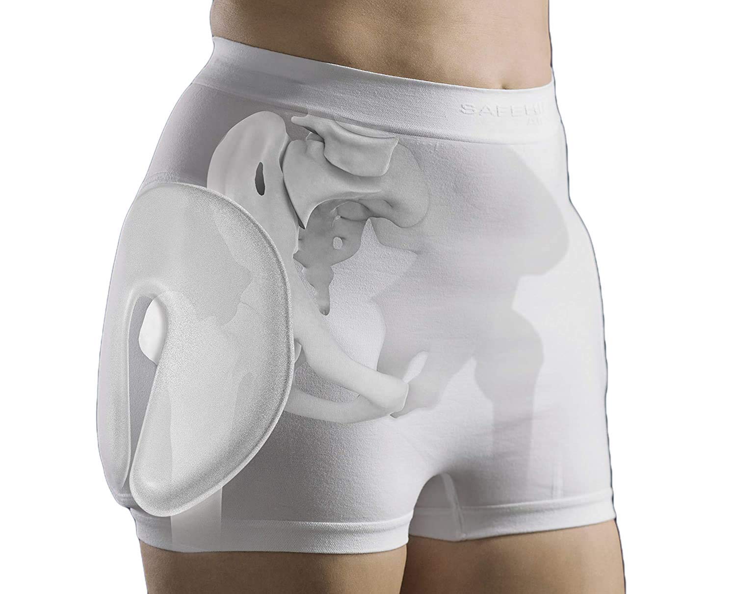 SAFEHIP AirX Unisex Hip Protector Undergarment - Fall Prevention Hip Support for Elderly - Senior Safety - No Fall Fear by TYTEX (Medium, White)