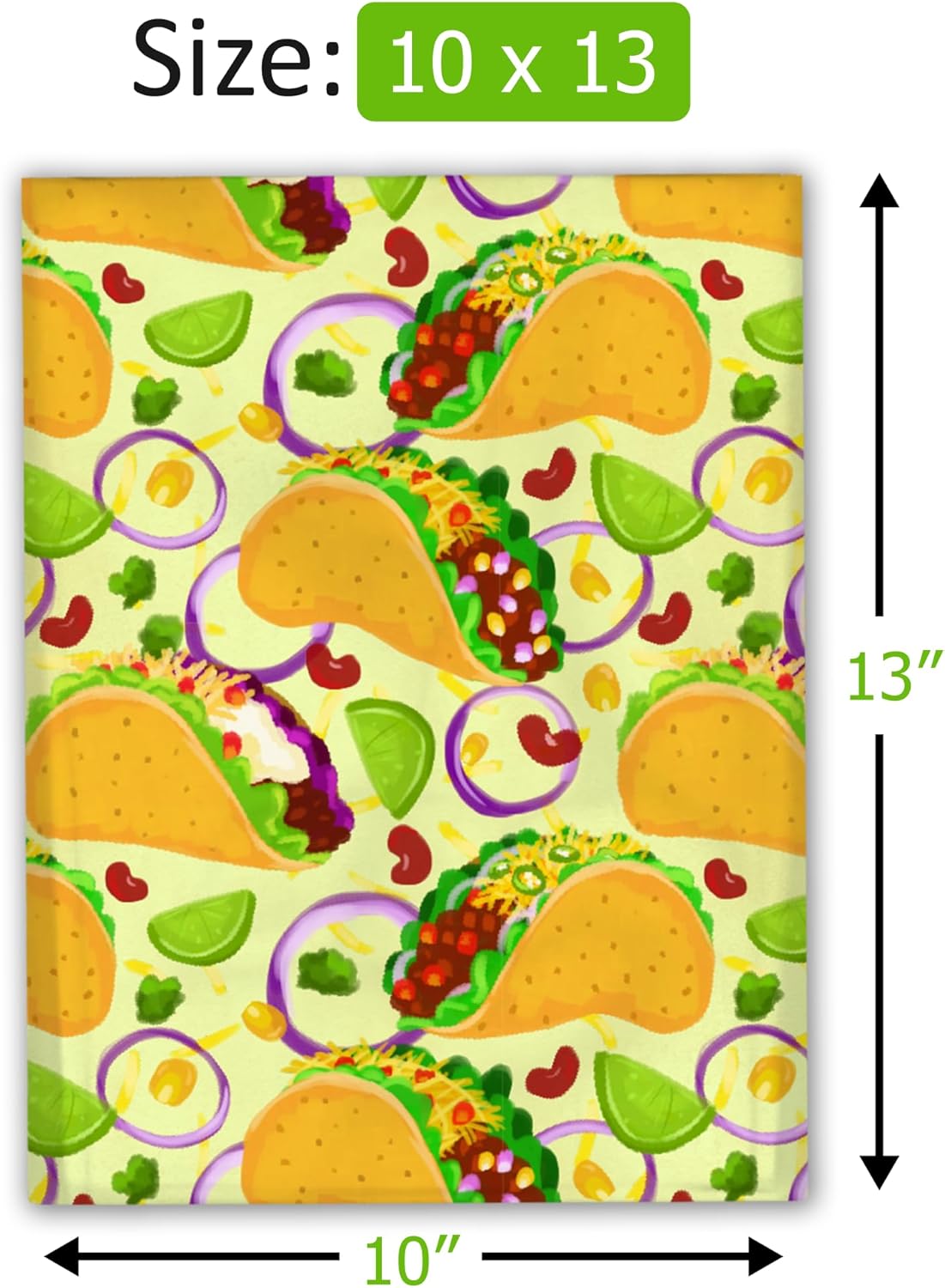 10x13 (100) Tacos Designer Poly Mailers Waterproof Self Sealing Tear Resistant Polymailers Shipping Envelopes Premium Printed Bags For Small Businesses