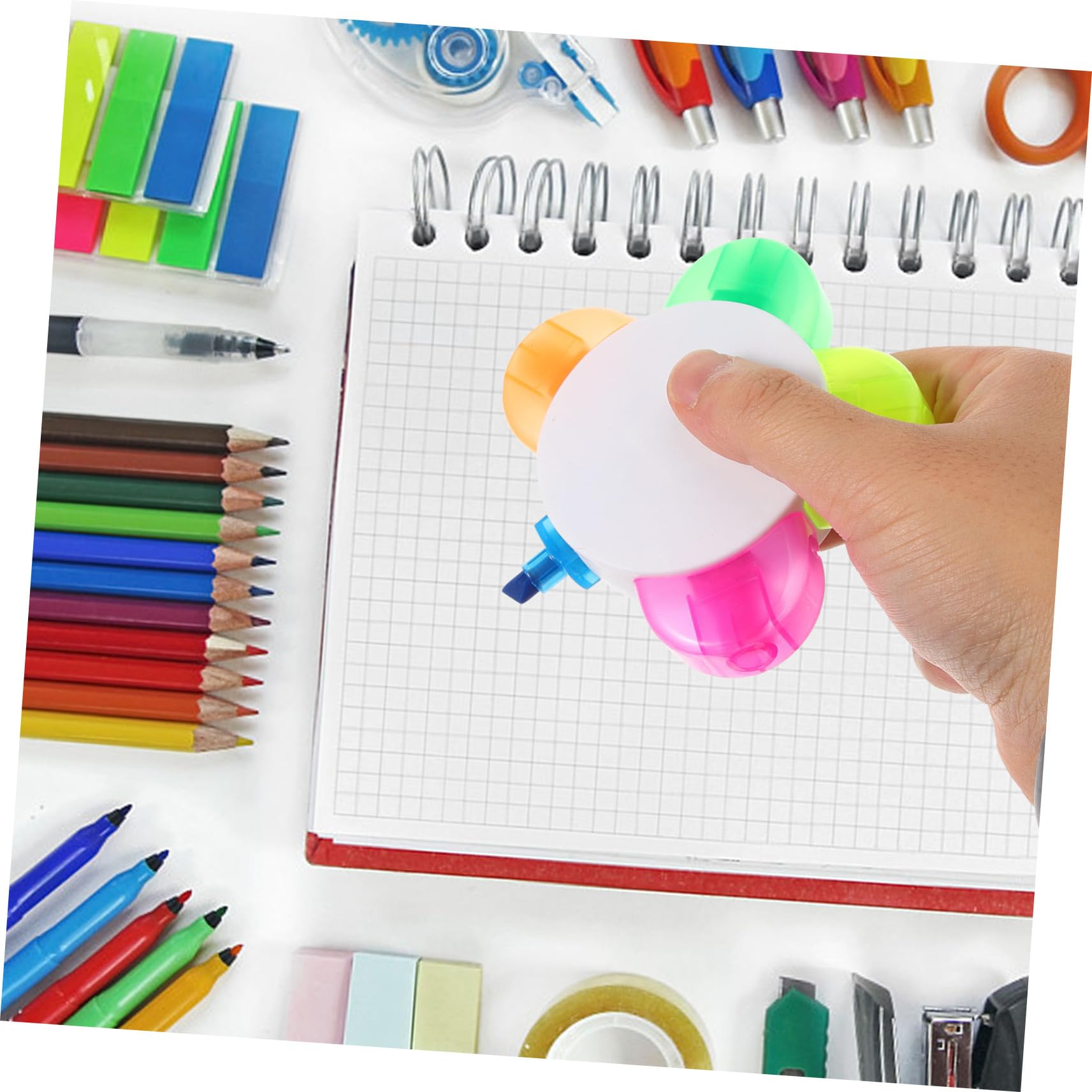 10 Stück Teiliges Blütenblatt-textmarker in Leuchtenden Farben Kleine Fluoreszierende Marker Stifte für Schule Büro Kreative Blumenform für Notizen Lernen und Organisation