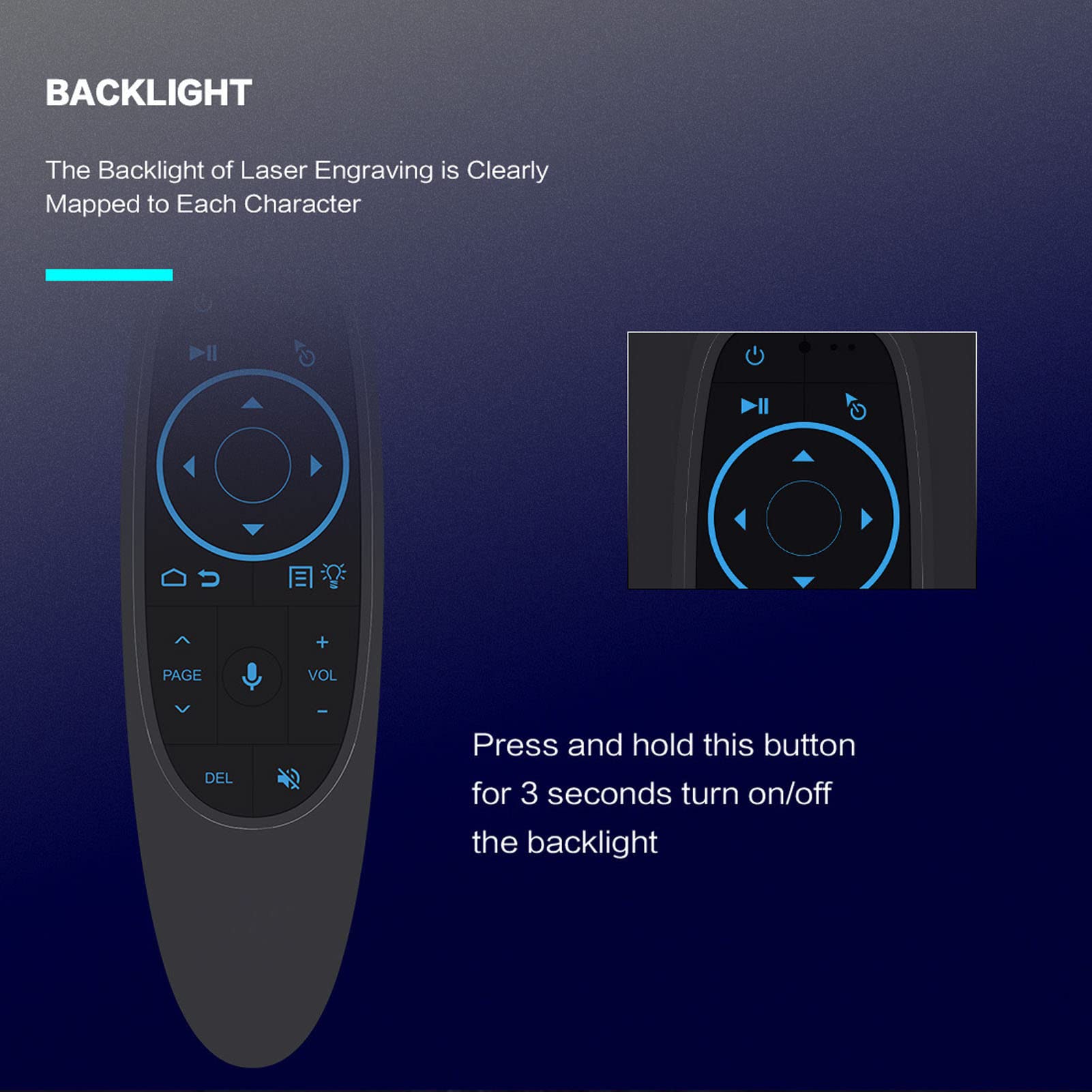 Telecomando Vocale per TV Box , Air Mouse Bluetooth | telecomando wireless controllo vocale ricevitore bluetooth materiale abs proiettore portata 10 metri