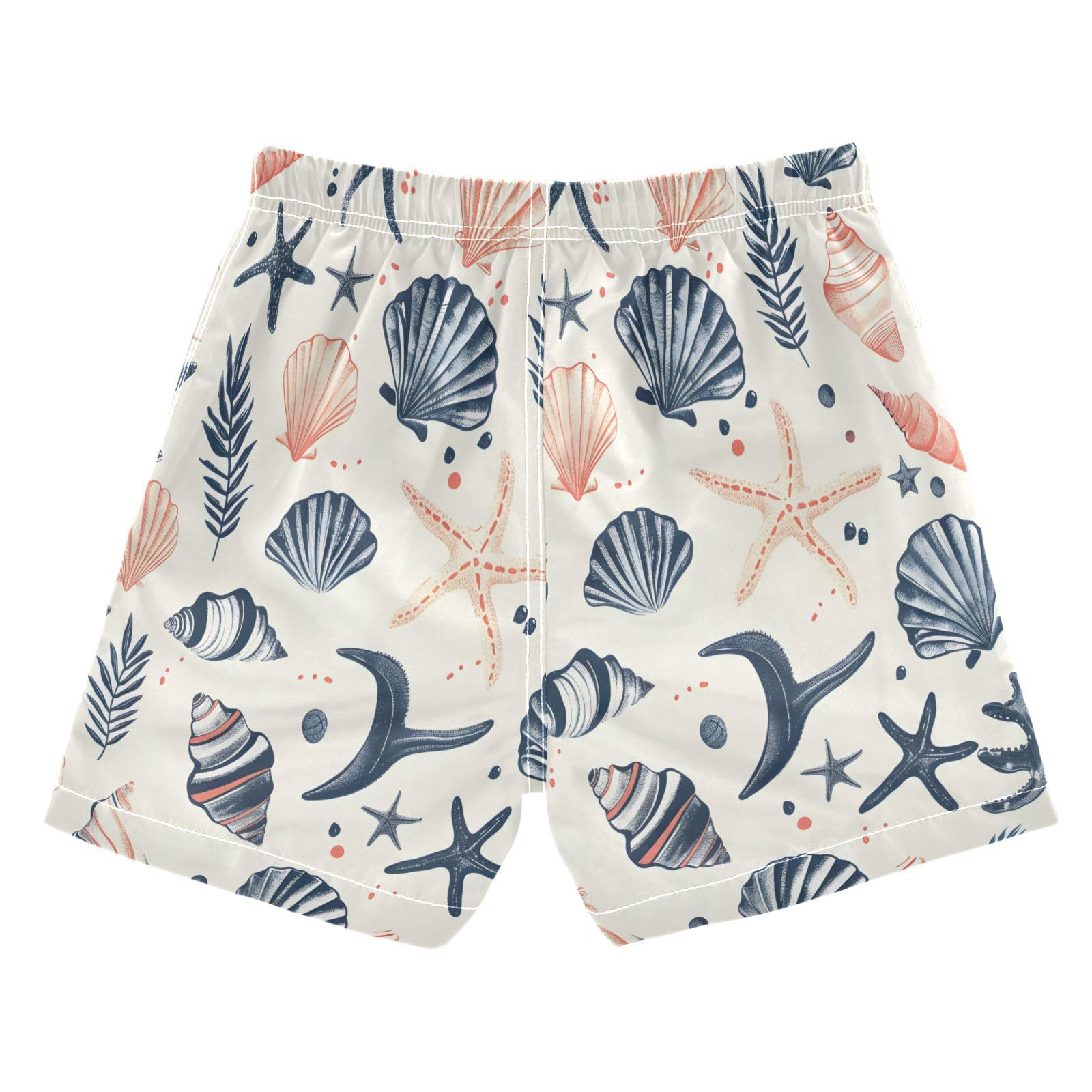 Boys Swim Trunks Toddler Swim Shorts Little Boys Swimwear Sea Shells Stars Bathing Suit Swimsuit