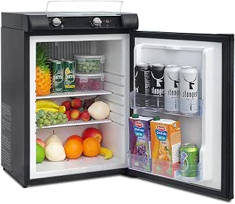 Techomey Propane RV Fridge for Camper 2.1 Cu.Ft, Compact 3 Way Fridge