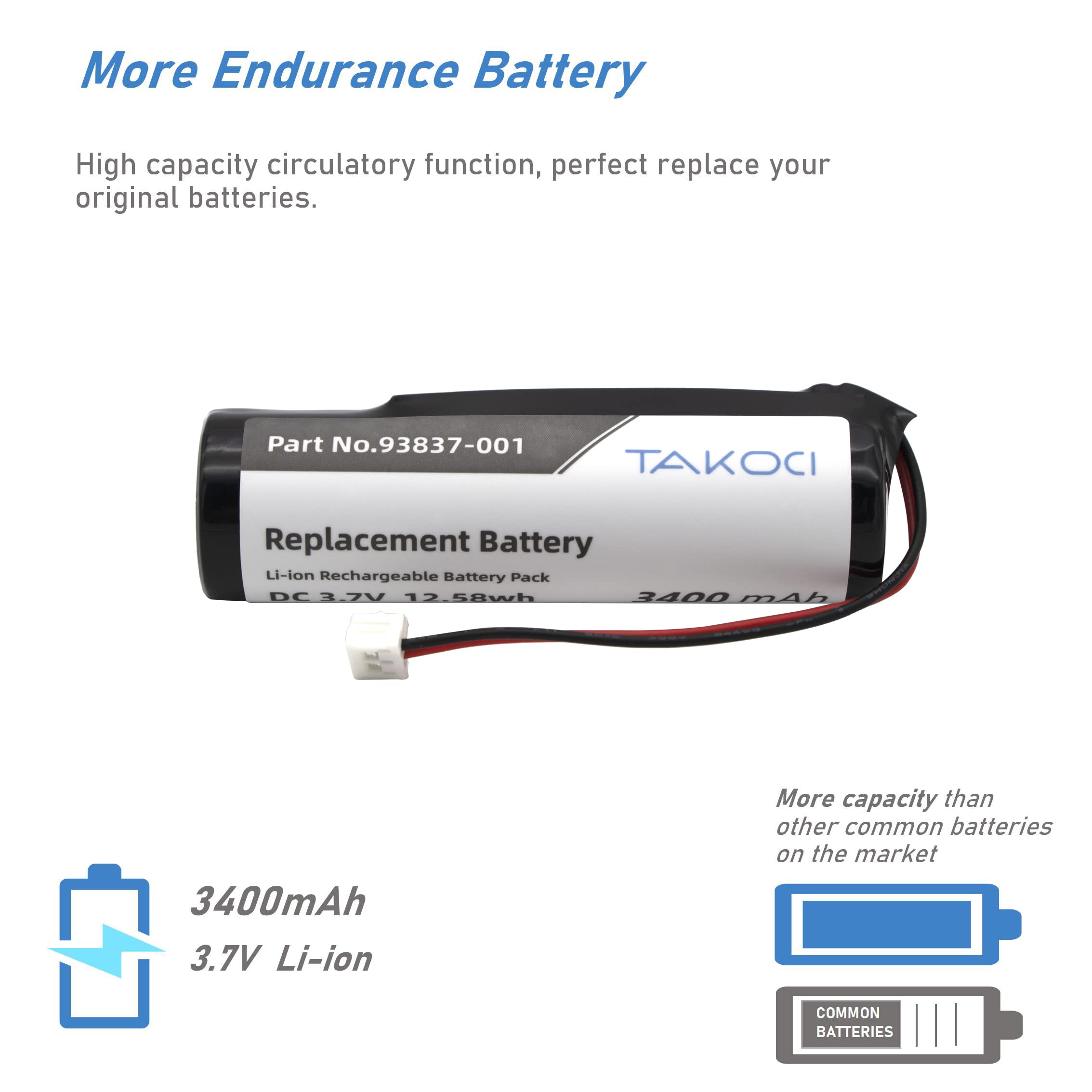 ✴arks✴ Amazon.com: (2-Pack) 3.7V 2600mAh 93837-001 Battery