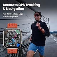 Vista 4 de Amazfit Bip 6 - Reloj inteligente de 1.81 pulgadas, batería de 14 días, pantalla AMOLED de 1.97 pulgadas, GPS y mapas gratis, AI, llamadas y texto