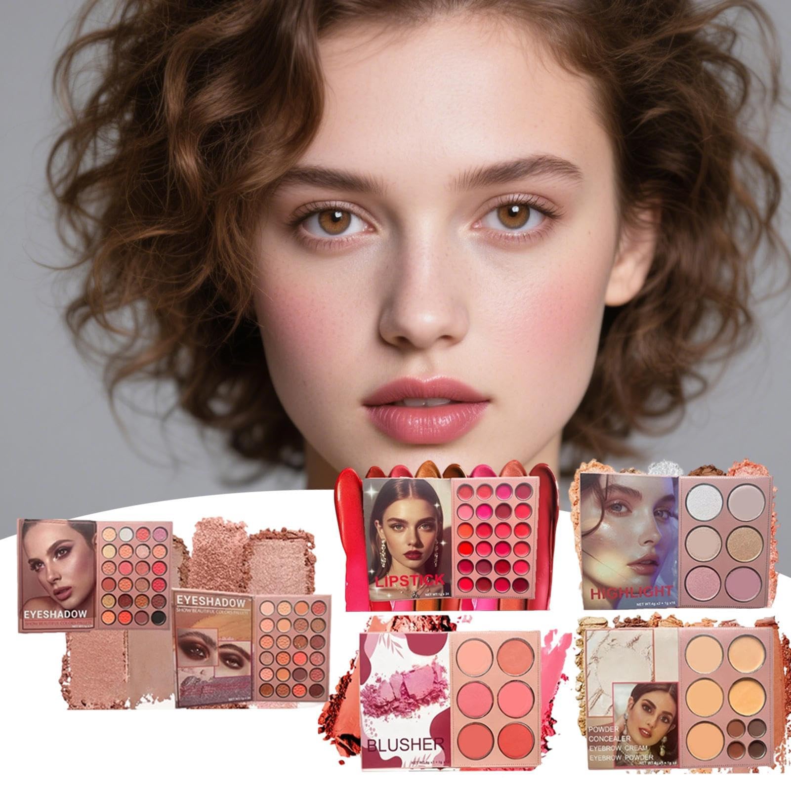 Palette Per Trucco A Libro Multicolore 6 | Trucco Viso Blush Contour Palette Per Principianti Donne Ragazze Uso Quotidiano Matrimonio Viaggio Festa Compleanno Natale