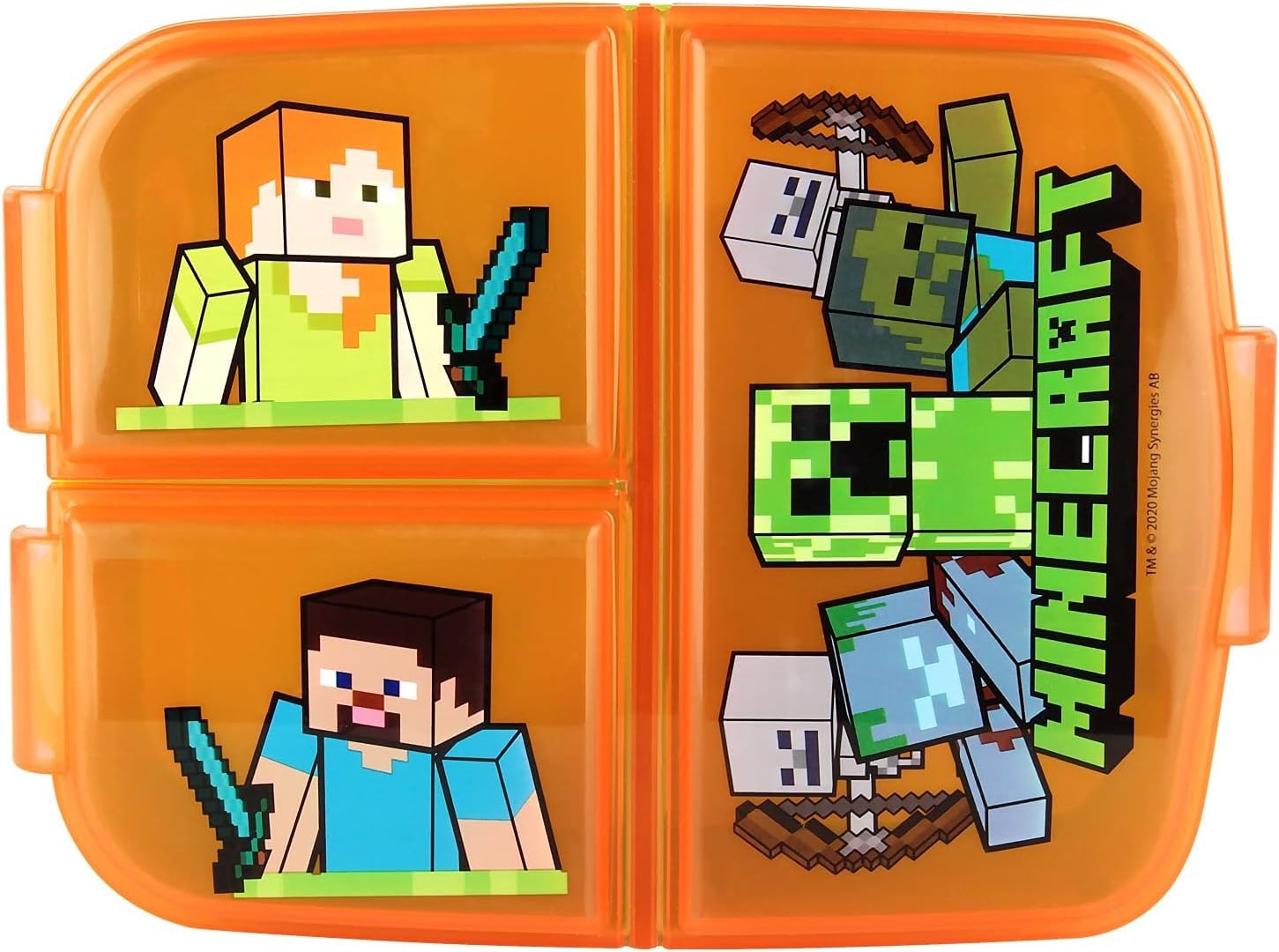 Bioworld Lunchbox Isolato Minecraft, Quadrato Con Tasca In Rete, Creeper Mimetico, Termico Per Bambini, 3+ Anni - 4