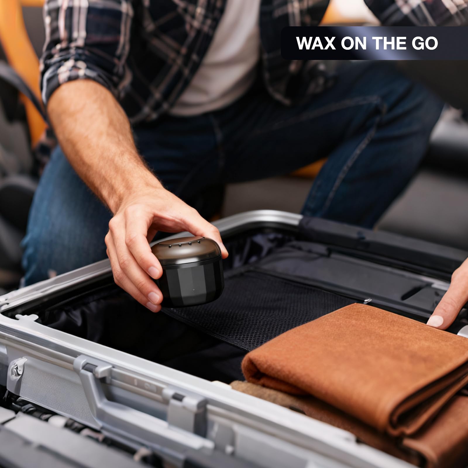 Nose Wax Kit Men, Nose Hair Removal Kit with Built-in Mini Wax Warmer, Ear Hair Removal for Men, 100g Beads, 50 Depilation Sticks, 20 Beard Guards, USB Fast Heating & Constant Temperature