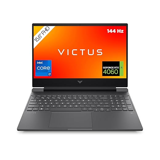 HP VICTUS Gaming Laptop, 15,6" FHD Display 144Hz, Intel Core i7-13620H, 16 GB DDR4 RAM, 1 TB SSD, NVIDIA GeForce RTX 4060 (8GB), QWERTZ, Windows 11, Schwarz