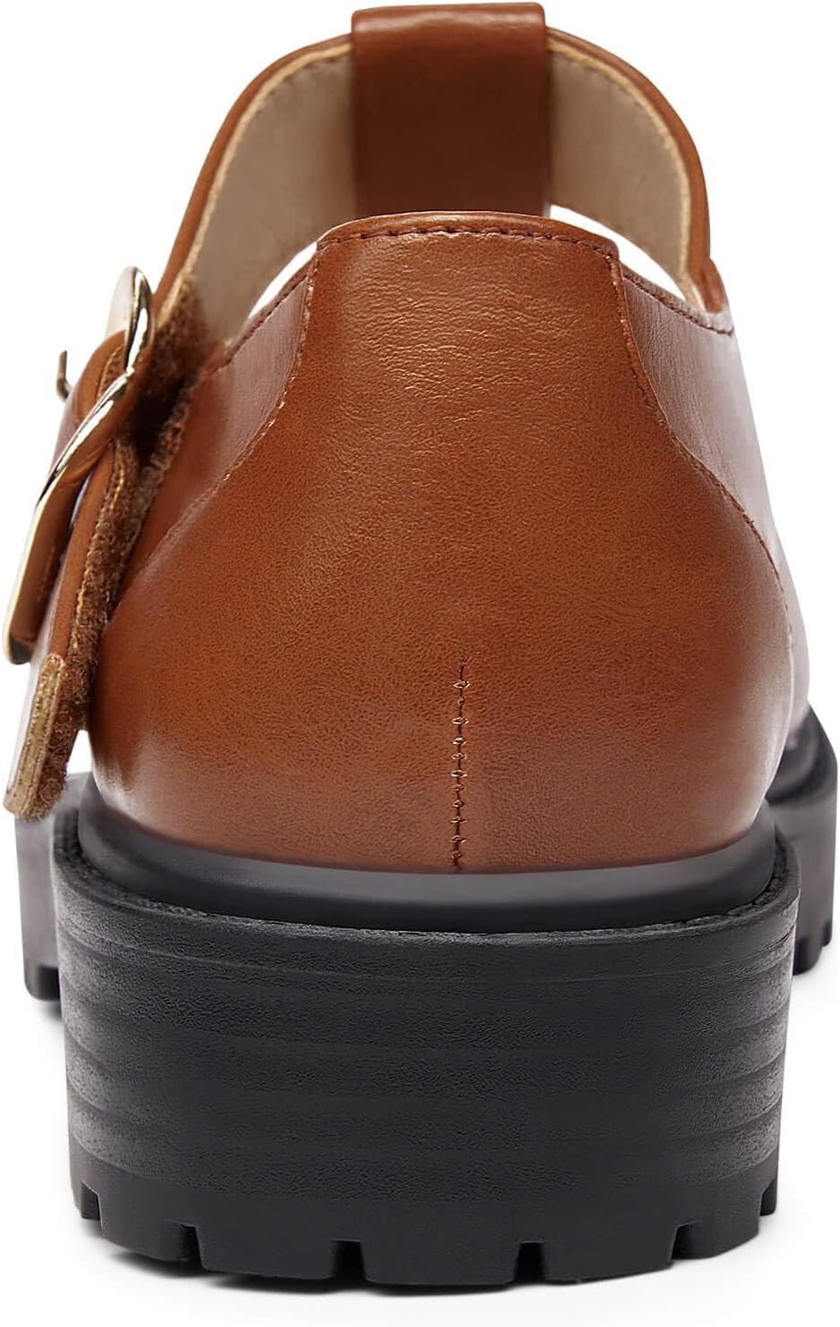 Coutgo Girls Mary Jane Dress Shoes Platform Loafers School Uniform Chunky Heel Closed Toe T-Strap Flats
