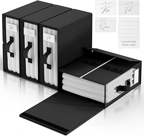 Organizadores y almacenamiento de sábanas - Organizador de almacenamiento de sábanas, organizador de sábanas tamaño King para organización de